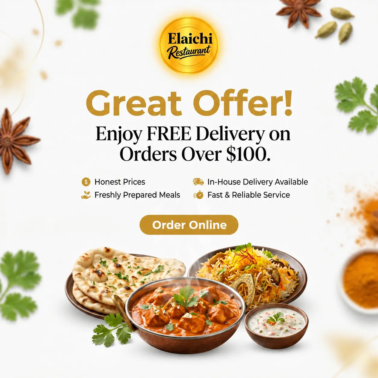Special Offer at Elaichi-Family Restaurant Calgary